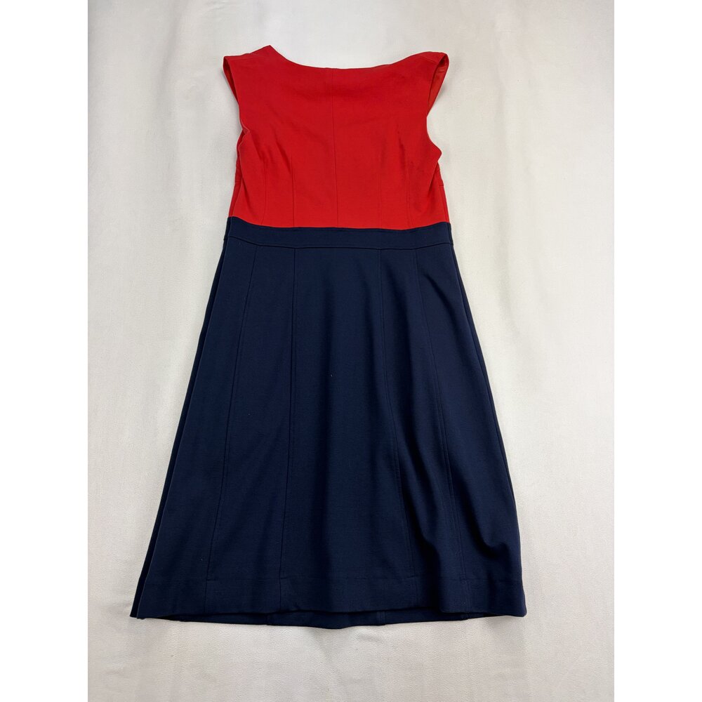 Girls From Savoy Red & Navy Colorblock Sheath Dress Size 6 - Picture 3 of 9